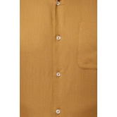 Men Yellow Slim Fit Formal Full Sleeves Formal Shirt