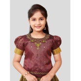 Aarika Maroon Brocade Girls Lehenga Choli Set ( Pack of 1 ) - None