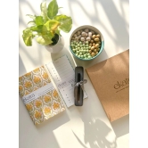 Sustainable Productivity Gift hamper by Ekatra - Yellow Floral