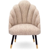 Mango Wood Peacock Chair In Cotton Grey Colour-Grey