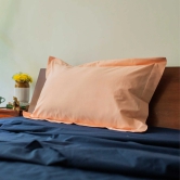 Classic 100% Cotton Bed Pillow Cover | Single Peach