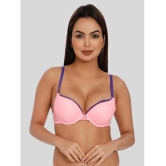 ILRASO Pack of 1 Elastane Lightly Padded Womens Push Up Bra ( Pink ) - None