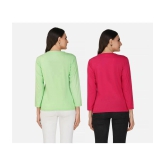 CHOZI - Multi Color Cotton Blend Regular Fit Womens T-Shirt ( Pack of 2 ) - None