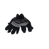 Mens Winter Warm Knitted Gloves with Geometric Pattern