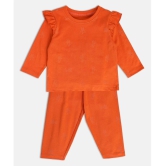 MINI KLUB Orange Cotton Baby Girl Top & Trouser ( Pack of 1 ) - None