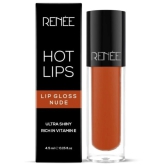 Renee Hot Lips Nude Lip Gloss, Helps Archive Fuller, Supple & Plumped Lips, 4.5Ml