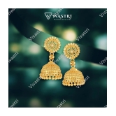 VIVASTRI Golden Jhumki Earrings ( Pack of 1 ) - Golden