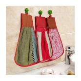 ENTICE Microfibre Printed Hand Towel 351-400 ( Pack of 3 ) - Multicolor - Multicolor