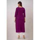 Kapadia - Magenta Rayon Womens Straight Kurti ( Pack of 1 ) - None