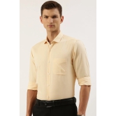 Men Beige Regular Fit Formal Full Sleeves Formal Shirt