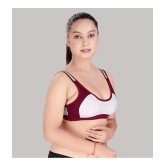 HAYA Maroon Cotton Non Padded Women's Everyday Bra ( Pack of 1 ) - None