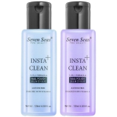 Seven Seas Insta Clean Acetone Free Enriched With Vitamin E|Nail Polish Remover(Blue-Purple)Pack of2