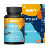 Unifit Omega 3 Fish Oil 1000mg Capsules, Omega3 Fish Oil For Men and Women, 180mg EPA & 120mg DHA For Healthy Heart (60 Capsules)