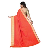 ofline selection - Orange Silk Blend Saree With Blouse Piece (Pack of 1)