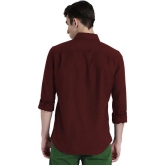 Life Roads - Maroon Cotton Slim Fit Men's Casual Shirt (Pack of 1 ) - None