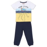 Donuts Cotton Blend Multi Shirt & Trouser For Baby Boy ( Pack of 2 ) - None