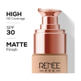 RENEE PRO HD Foundation - Maple, Seamless HD Coverage with Matte Finish & SPF15, 30 Ml