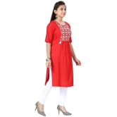 Aarika Red Cotton Girls Kurti Legging Set ( Pack of 1 ) - None