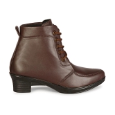 Commander Shoes - Brown Womens Ankle Length Boots - None