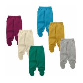 NammaBaby - Cotton Blend Multi Color Trackpant For Baby Boy ( Pack of 6 ) - None