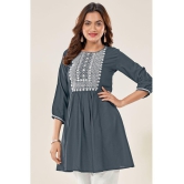 Glomee - Grey Viscose Women's Tunic ( Pack of 1 ) - None