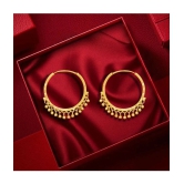 LUV FASHION Golden Bali Earrings ( Pack of 1 ) - Golden