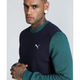 Mens Colorblock Crew-Neck Sweatshirt