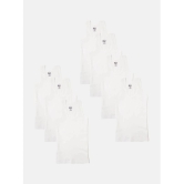 Pack of 7 Lux Cozi Cotton Solid Boys Vest ( White ) - None