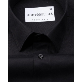 Renato Privilege Black Plain Oxford Cotton Shirt-39 / S