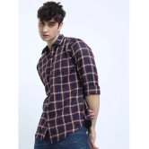 Ketch Polyester Slim Fit Checks Full Sleeves Mens Casual Shirt - Navy Blue ( Pack of 1 ) - None