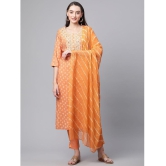 Divena - Orange Straight Chanderi Womens Stitched Salwar Suit ( Pack of 1 ) - None