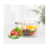 Treo By Milton Glass Solid Mixing Bowl, 1500ml, Transparent | Microwave Safe | Cookies Bowl | Serving Bowl | Ice cream Bowl | Fruit Bowl | Veggies Bowl - Transparent