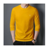 Supersquad Cotton Regular Fit Solid Full Sleeves Mens T-Shirt - Mustard ( Pack of 1 ) - None