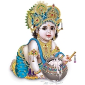 Asmi Collection Little God Krishna with Flute Wall Sticker ( 60 x 50 cms )