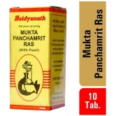 Baidyanath Muktapanchamrit Ras with Pearls Tablet 10 no.s Pack of 1