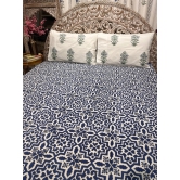 Hand Block Cotton Bedsheet | Nisha Bedsheet-Super King