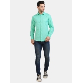 Life Roads - Turquoise Cotton Slim Fit Men's Casual Shirt ( Pack of 1 ) - None