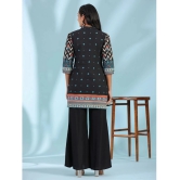 Juniper Cotton Printed Straight Womens Kurti - Black ( Pack of 1 ) - None