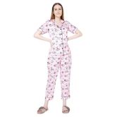 Smarty Pants Satin Nightsuit Sets - Pink Single - 2XL