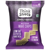 Think Snack Multi Grain Wave Chips Cream & Onion, 30 Gm