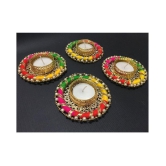 thriftkart 6 pc Tea Light Designer Candle Holder LED T-lite Multi - Pack of 1