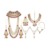 Padmavati Bangles Maroon Alloy Necklace Set ( Pack of 1 ) - Maroon