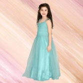 Arshia Fashions Blue Net Girls Gown ( Pack of 1 ) - None