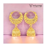 VIVASTRI Golden Jhumki Earrings ( Pack of 1 ) - Golden