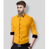 Life Roads - Yellow Cotton Slim Fit Mens Casual Shirt (Pack of 1 ) - None