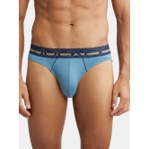 Jockey US17 Men Super Combed Cotton Rib Solid Brief - Aegean Blue - None