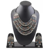 Samridhi DC Silver Alloy Necklace Set ( Pack of 1 ) - Silver