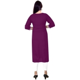 Kapadia - Purple Rayon Womens Straight Kurti ( Pack of 1 ) - None