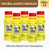 Pet Saffa Natural Laxative Granules 120gm, Pack of 5 (Helpful in Constipation, Gas, Acidity, Kabz), Ayurvedic Medicine