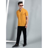 Lux Cozi - Mustard Cotton Regular Fit Mens Polo T Shirt ( Pack of 1 ) - None